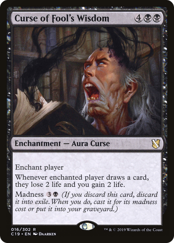 Curse of Fool's Wisdom [Commander 2019] - The Mythic Store | 24h Order Processing