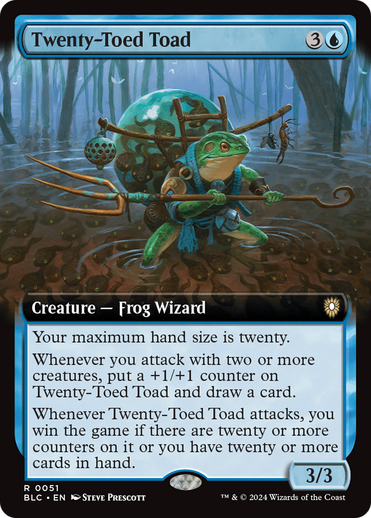 Twenty-Toed Toad (Extended Art) [Bloomburrow Commander] - The Mythic Store | 24h Order Processing