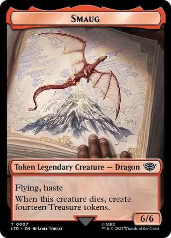 Smaug // Food (0024) Double-Sided Token (Surge Foil) [The Lord of the Rings: Tales of Middle-Earth Tokens] - The Mythic Store | 24h Order Processing