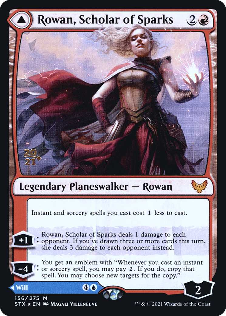 Rowan, Scholar of Sparks // Will, Scholar of Frost [Strixhaven: School of Mages Prerelease Promos] - The Mythic Store | 24h Order Processing