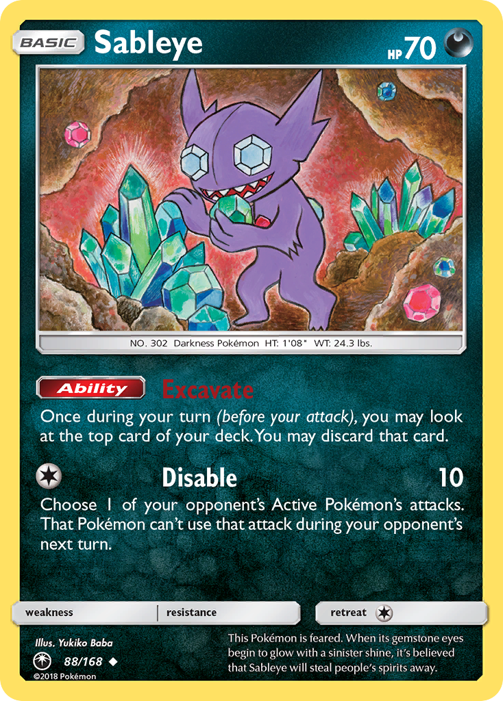 Sableye (88/168) [Sun & Moon: Celestial Storm] - The Mythic Store | 24h Order Processing