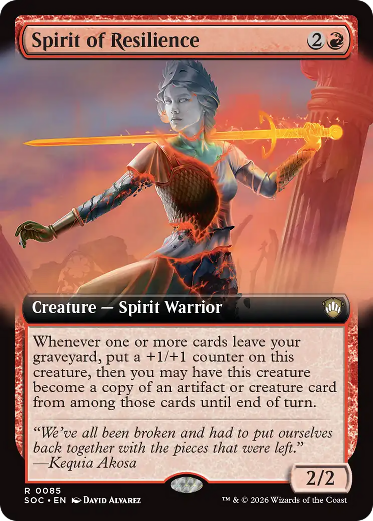 Spirit of Resilience (Extended Art) [Secrets of Strixhaven Commander] - The Mythic Store | 24h Order Processing
