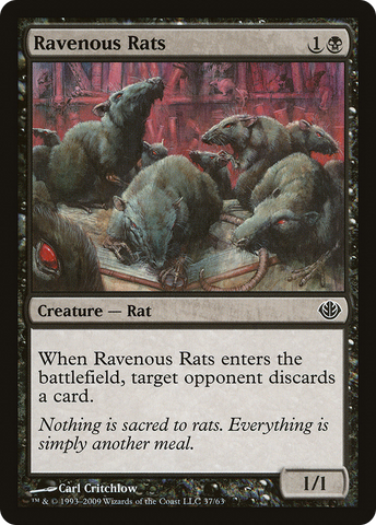 Ravenous Rats [Duel Decks: Garruk vs. Liliana] - The Mythic Store | 24h Order Processing
