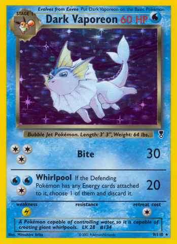 Dark Vaporeon (9/110) [Legendary Collection] - The Mythic Store | 24h Order Processing