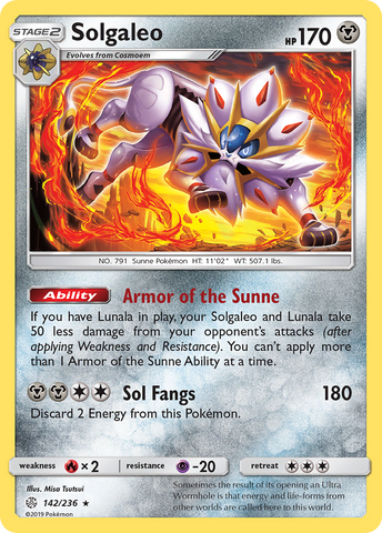 Solgaleo (142/236) [Sun & Moon: Cosmic Eclipse] - The Mythic Store | 24h Order Processing