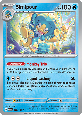 Simipour (042/182) [Scarlet & Violet: Paradox Rift] - The Mythic Store | 24h Order Processing
