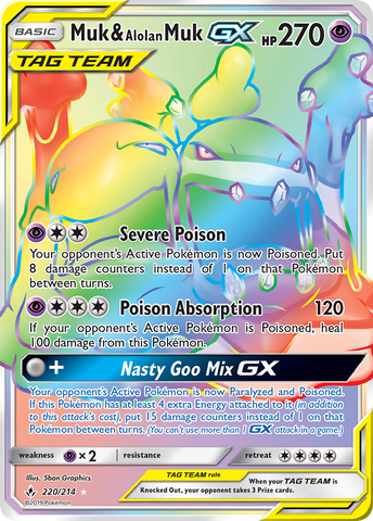 Muk & Alolan Muk GX (220/214) [Sun & Moon: Unbroken Bonds] - The Mythic Store | 24h Order Processing