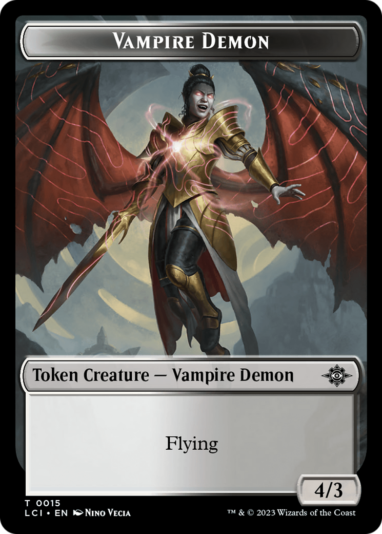 Vampire (0004) // Vampire Demon Double-Sided Token [The Lost Caverns of Ixalan Commander Tokens] - The Mythic Store | 24h Order Processing