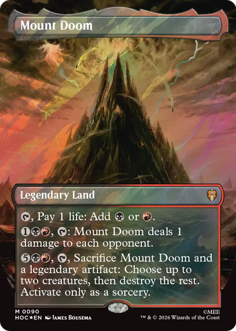 Mount Doom (Borderless) (Surge Foil) [The Hobbit: Eternal-Legal] - The Mythic Store | 24h Order Processing