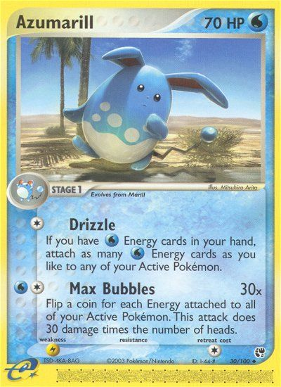 Azumarill (30/100) [EX: Sandstorm] - The Mythic Store | 24h Order Processing