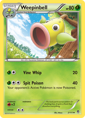 Weepinbell (2/111) [XY: Furious Fists] - The Mythic Store | 24h Order Processing