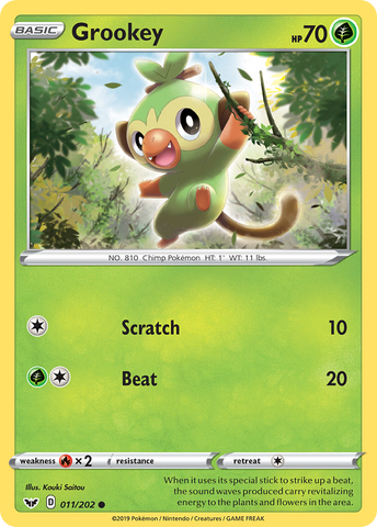 Grookey (011/202) [Sword & Shield: Base Set] - The Mythic Store | 24h Order Processing
