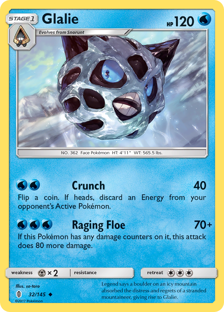 Glalie (32/145) [Sun & Moon: Guardians Rising] - The Mythic Store | 24h Order Processing