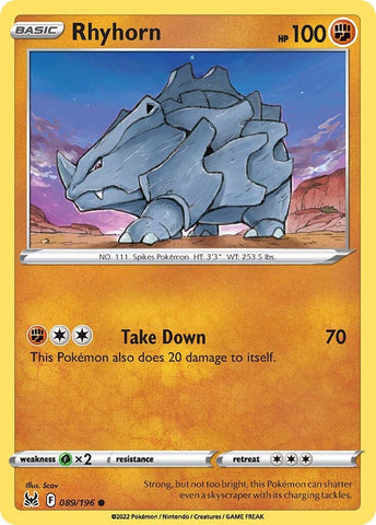 Rhyhorn (089/196) [Sword & Shield: Lost Origin] - The Mythic Store | 24h Order Processing