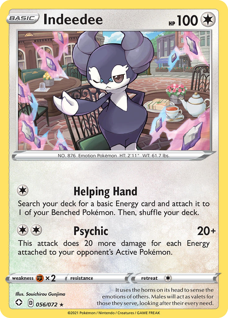 Indeedee (056/072) (Theme Deck Exclusive) [Sword & Shield: Shining Fates] - The Mythic Store | 24h Order Processing