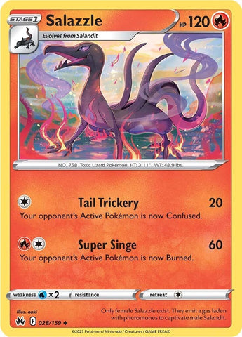 Salazzle (028/159) [Sword & Shield: Crown Zenith] - The Mythic Store | 24h Order Processing