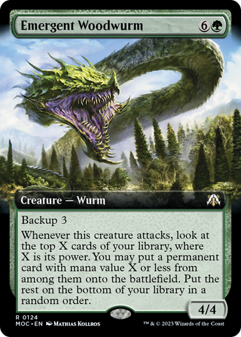 Emergent Woodwurm (Extended Art) [March of the Machine Commander] - The Mythic Store | 24h Order Processing