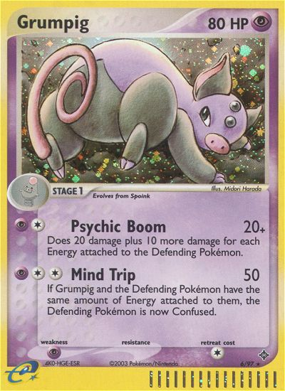 Grumpig (6/97) [EX: Dragon] - The Mythic Store | 24h Order Processing