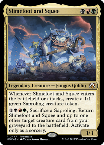 Slimefoot and Squee [March of the Machine Commander Prerelease Promos] - The Mythic Store | 24h Order Processing