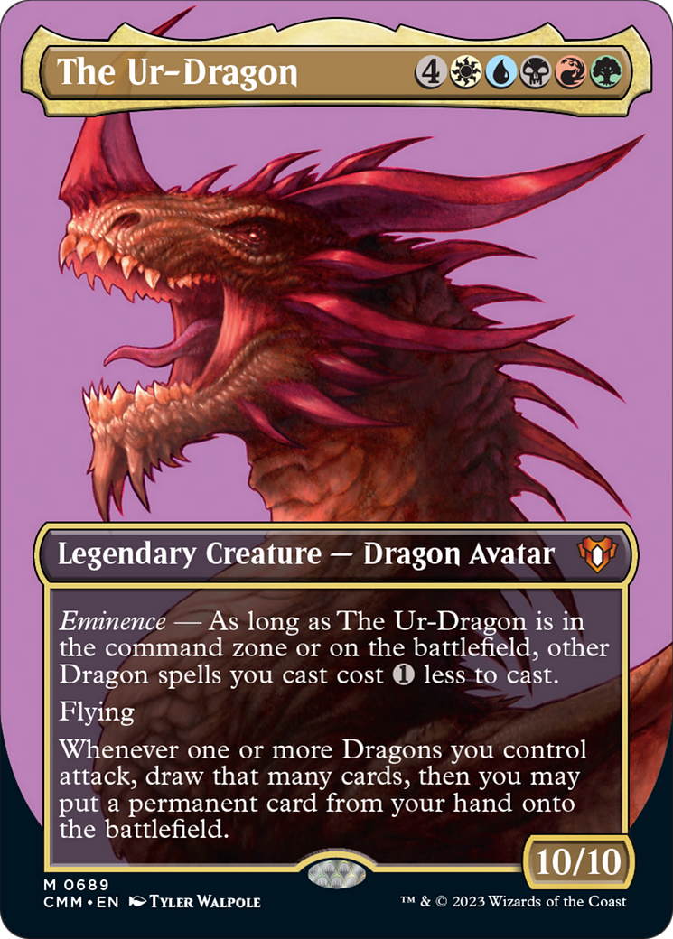 The Ur-Dragon (Borderless Profile) [Commander Masters] - The Mythic Store | 24h Order Processing