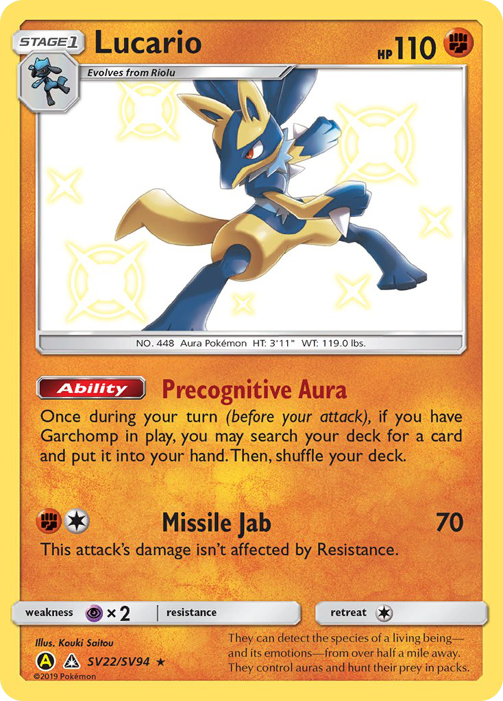 Lucario (SV22/SV94) [Sun & Moon: Hidden Fates - Shiny Vault] - The Mythic Store | 24h Order Processing