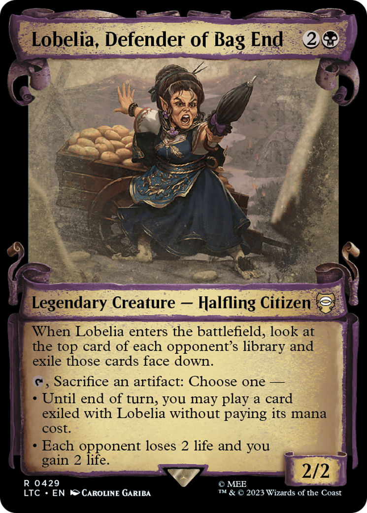 Lobelia, Defender of Bag End [The Lord of the Rings: Tales of Middle-Earth Commander Showcase Scrolls] - The Mythic Store | 24h Order Processing