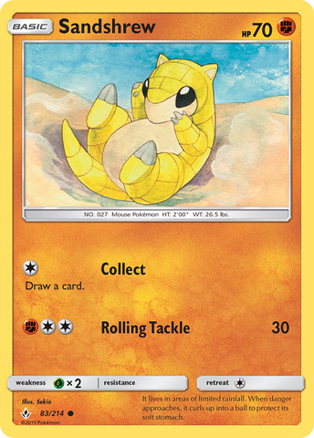 Sandshrew (83/214) [Sun & Moon: Unbroken Bonds] - The Mythic Store | 24h Order Processing