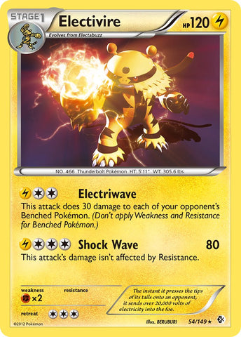 Electivire (54/149) (Theme Deck Exclusive) [Black & White: Boundaries Crossed] - The Mythic Store | 24h Order Processing