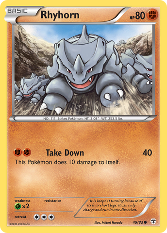 Rhyhorn (49/83) [XY: Generations] - The Mythic Store | 24h Order Processing