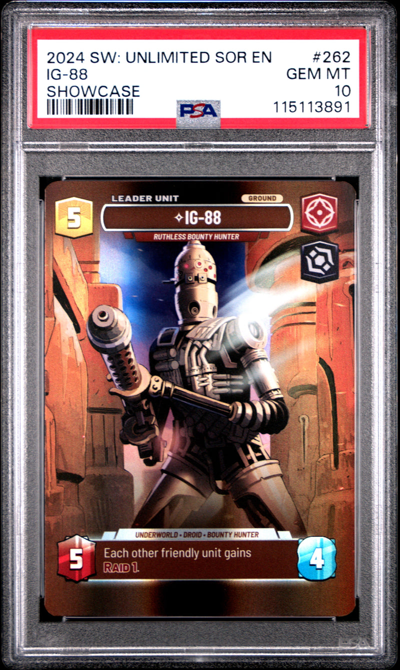 IG-88 - Ruthless Bounty Hunter (Showcase) (262) [Spark of Rebellion] Scan (Slab) 10398