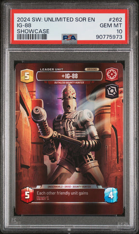 IG-88 - Ruthless Bounty Hunter (Showcase) (262) [Spark of Rebellion] Scan (Slab) 10400 - The Mythic Store | 24h Order Processing
