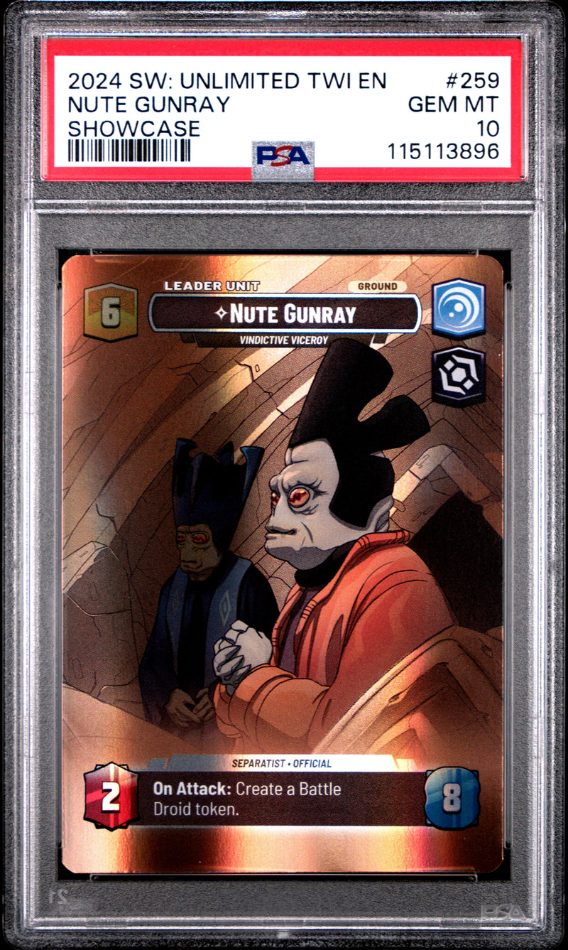 Nute Gunray - Vindictive Viceroy (259) (Showcase) (259) [Twilight of the Republic] - Scan (Slab) 10394