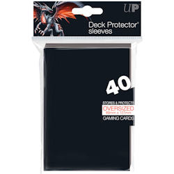 Black Oversized Deck Protectors (40ct) - The Mythic Store | 24h Order Processing