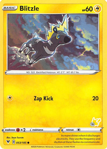 Blitzle (053/185) (Pikachu Stamp #15) [Battle Academy 2022] - The Mythic Store | 24h Order Processing