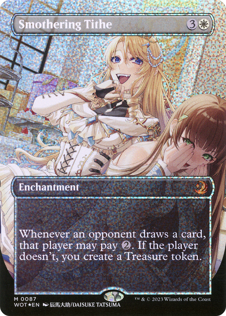 Smothering Tithe (Anime Borderless) (Confetti Foil) [Wilds of Eldraine: Enchanting Tales] - The Mythic Store | 24h Order Processing