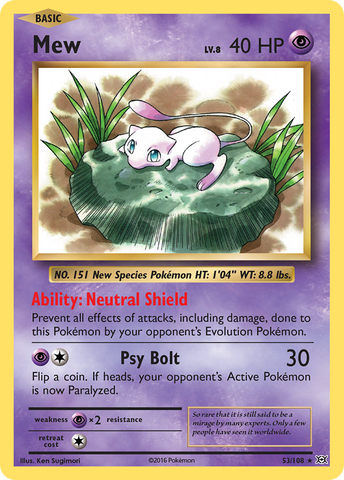 Mew (53/108) [XY: Evolutions] - The Mythic Store | 24h Order Processing