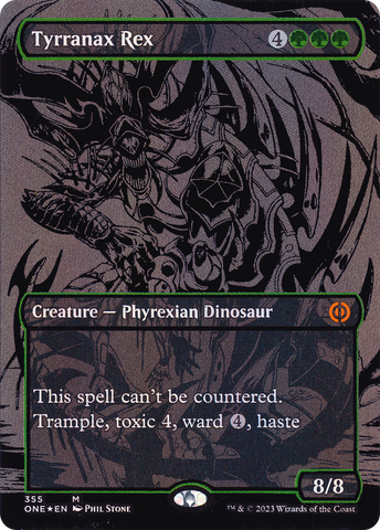 Tyrranax Rex (Oil Slick Raised Foil) [Phyrexia: All Will Be One] - The Mythic Store | 24h Order Processing