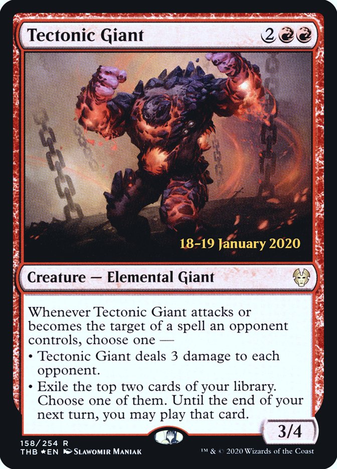 Tectonic Giant [Theros Beyond Death Prerelease Promos] - The Mythic Store | 24h Order Processing