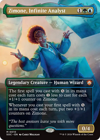 Zimone, Infinite Analyst (Borderless) [Secrets of Strixhaven Commander] - The Mythic Store | 24h Order Processing