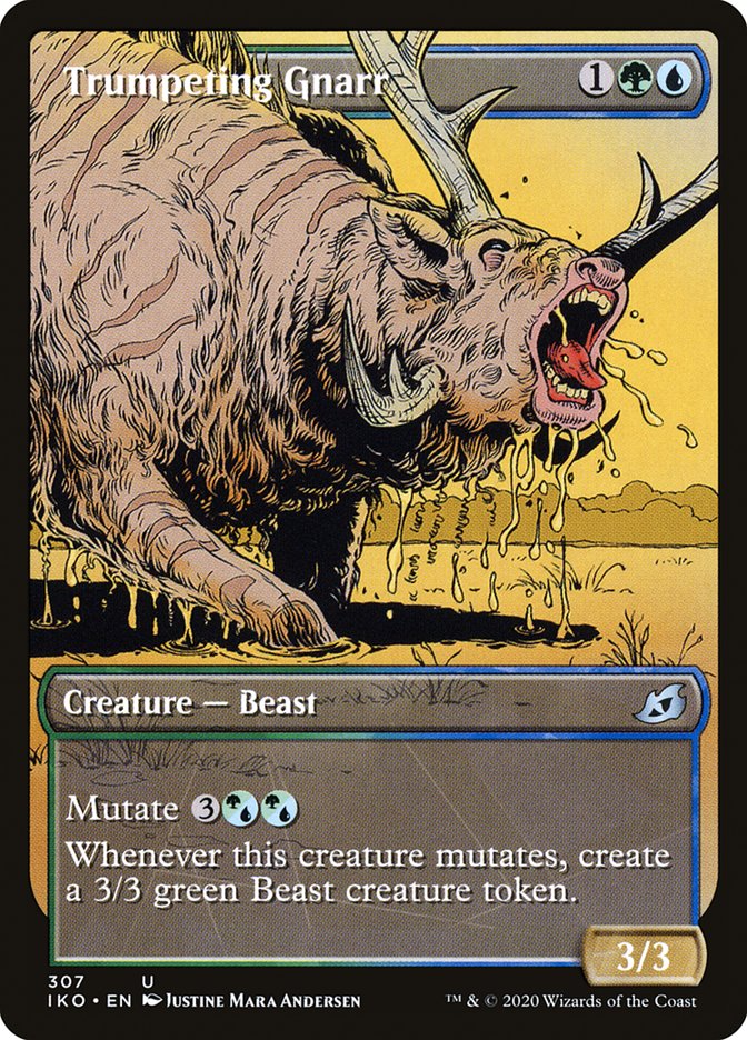 Trumpeting Gnarr (Showcase) [Ikoria: Lair of Behemoths] - The Mythic Store | 24h Order Processing