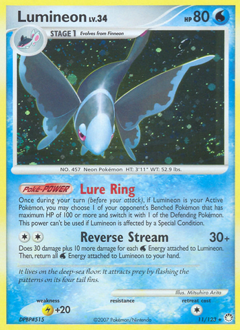 Lumineon (11/123) [Diamond & Pearl: Mysterious Treasures] - The Mythic Store | 24h Order Processing