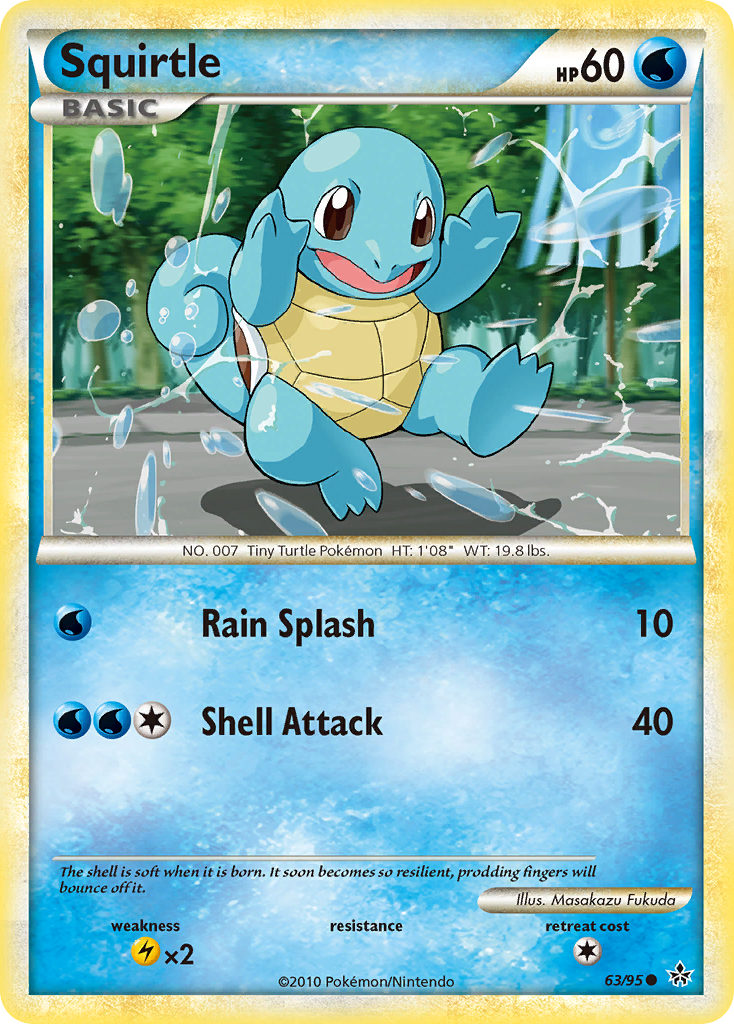 Squirtle (63/95) [HeartGold & SoulSilver: Unleashed] - The Mythic Store | 24h Order Processing