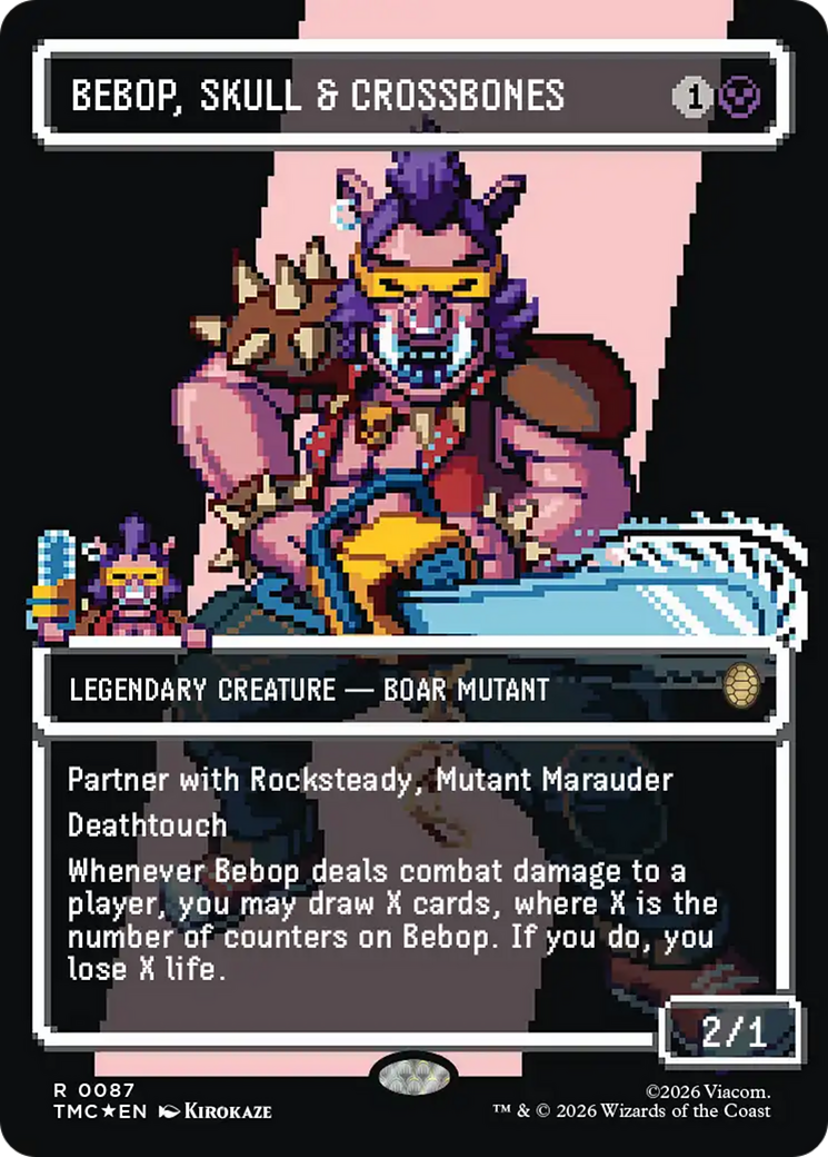Bebop, Skull & Crossbones (Borderless) (Surge Foil) [Teenage Mutant Ninja Turtles Commander] - The Mythic Store | 24h Order Processing