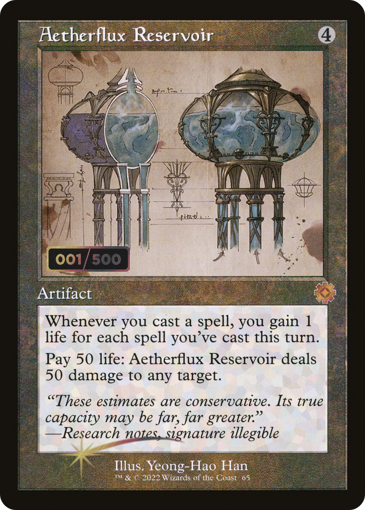 Aetherflux Reservoir (Retro Schematic) (Serialized) [The Brothers' War Retro Artifacts] - The Mythic Store | 24h Order Processing