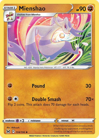 Mienshao (104/196) [Sword & Shield: Lost Origin] - The Mythic Store | 24h Order Processing