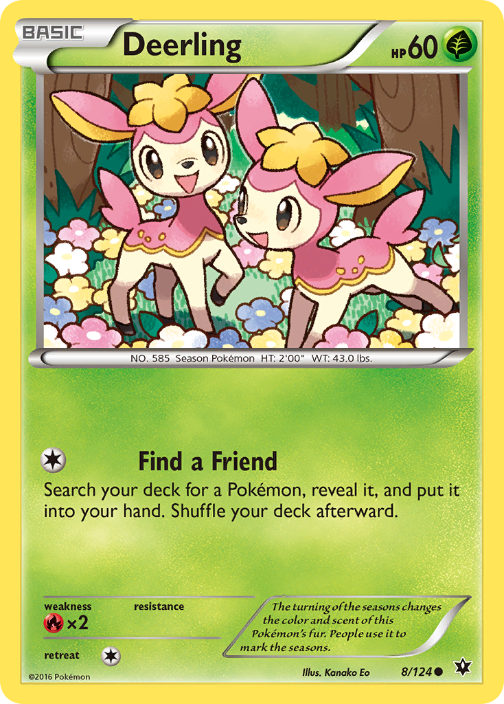 Deerling (8/124) [XY: Fates Collide] - The Mythic Store | 24h Order Processing
