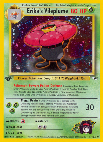 Erika's Vileplume (5/132) [Gym Heroes 1st Edition] - The Mythic Store | 24h Order Processing