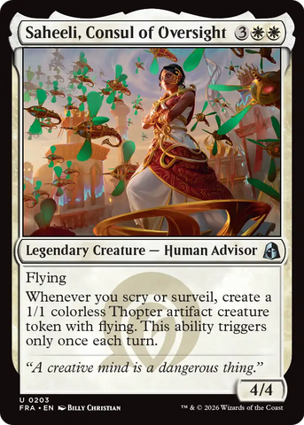 Saheeli, Consul of Oversight [Reality Fracture]