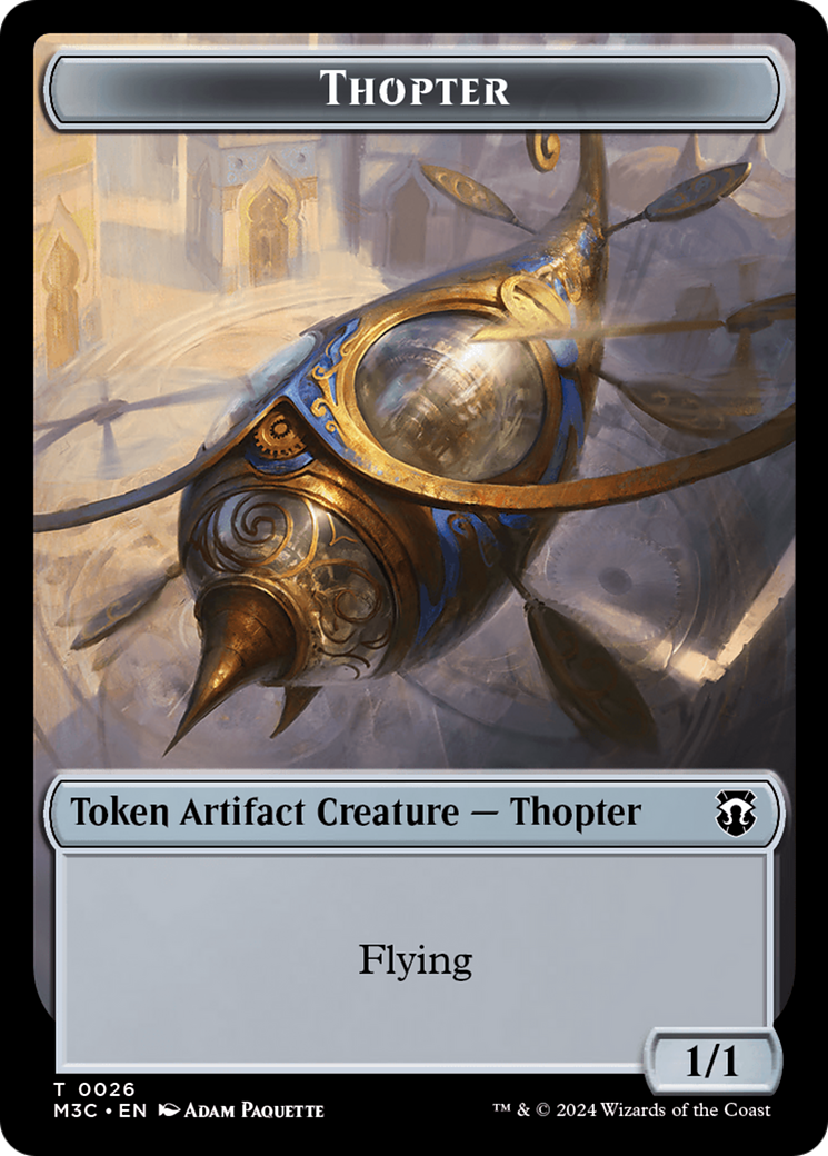 Aetherborn (Ripple Foil) // Thopter Double-Sided Token [Modern Horizons 3 Commander Tokens] - The Mythic Store | 24h Order Processing