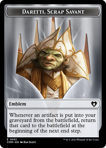 Daretti, Scrap Savant Emblem [Commander Masters Tokens] - The Mythic Store | 24h Order Processing